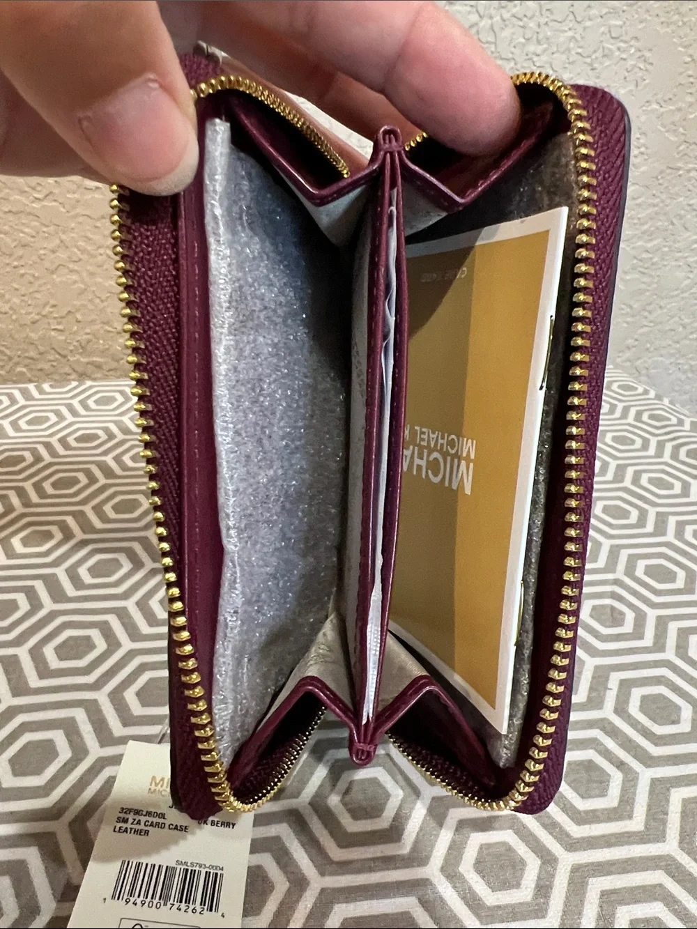 MICHAEL Michael Kors DK BERRY SM ZA card case leather